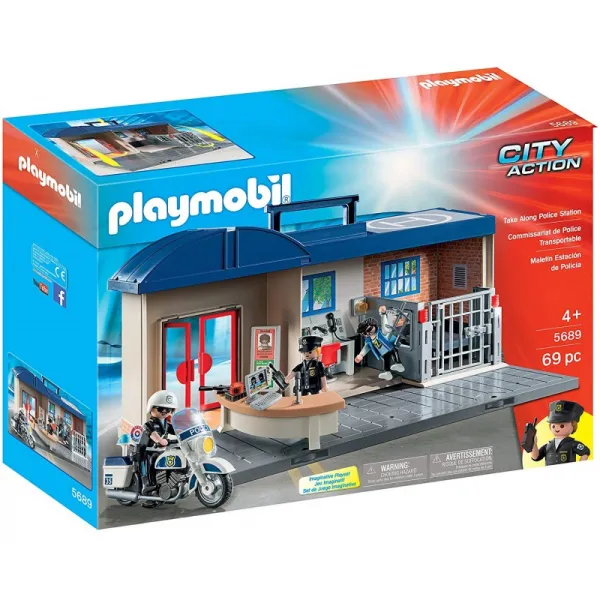 PLAYMOBIL 경찰서를 따라 가라.