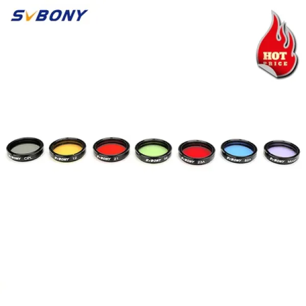 해외 Svbony 필터 1.25 달 + Cpl 필터 + 음력 및 행성보기 향상을위한 5 가지 색상 필터 키트 광공해 감 One Color_러시아 One Color_러시아 상세 설명 참조1
