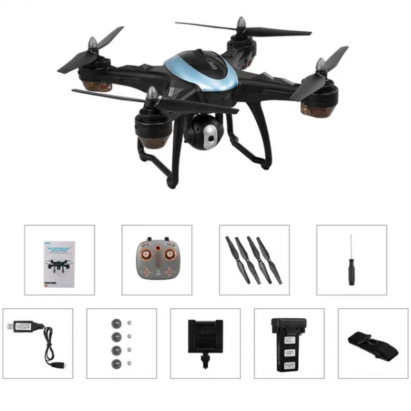 입문용 미니 드론 LH-X38G GPS 미니 드론 카메라 1080P/4K 와이파이 FPV 원격 완구 Foldable 자동 다음 고, 01 blue 1080P FPV