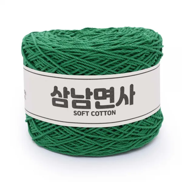 삼남뜨개실 삼남면사 200g 51컬러 코바늘실 뜨개실, 18합 23 그린 200g 뜨개실