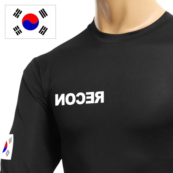 0312 긴팔 라운드 수색 티셔츠cp