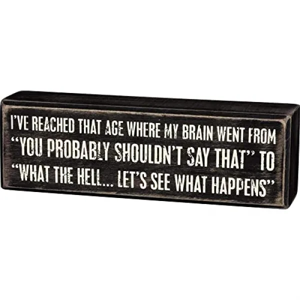 Kathy 's Primitive 나는 그 나이 나무 상자 로고에 도달했습니다. 본상품 본상품