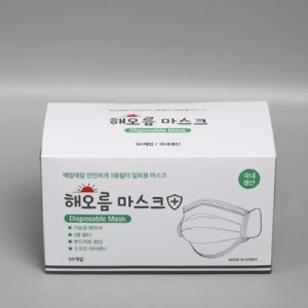 엘팸 4중필터 국산 동해마스크 일회용 50매입, 1box