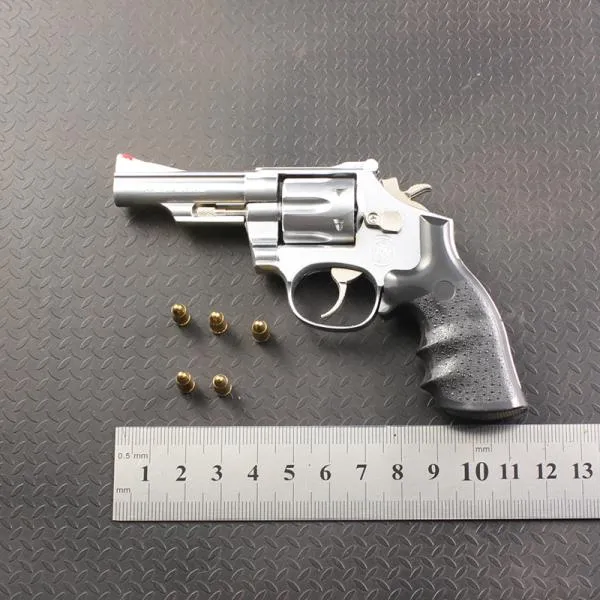 Alloy Empire Revolver M29 풀 메탈 모델 건 분리 가능 1 : 2.05 권총 모델을 시작할 수 없음, 07 총 모델 + 6 탄환 + 브래킷