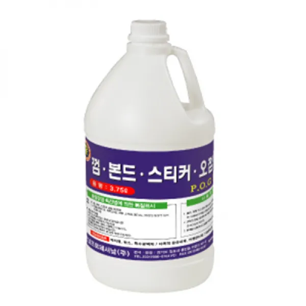한얼프로페셔날 POG 3.75L*4개 껌 본드 제거제 스티커제거 오점제거, 4개