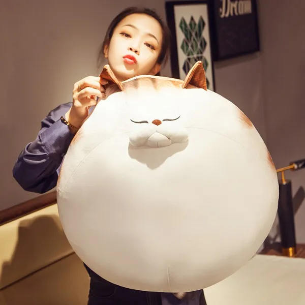 고양이 허그 쿠션 큐트 흉하다 순진하다 초대박 봉제인형 여자 수면 힐링 피규어, 30 센치, 얼룩 고양이