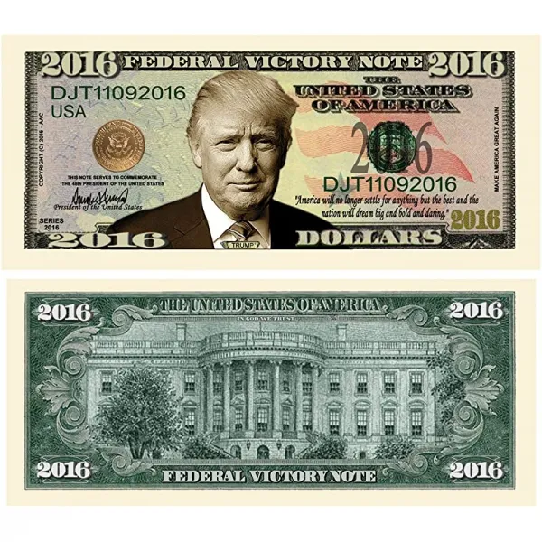 도널드 트럼프 2016 연방승리제한판 대통령 달러화 지폐 통화보호자 등장 상세페이지 참조