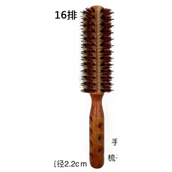 길일테 패왕 나무빗 돈모 내부 단추 원 구르다 컬링빗 긴머리 머리미용 정전기방지 스타일리스트, 16