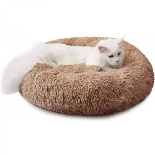  독일 개 침대 고양이 침대 라운드 Pl's 부드러운 침대 애완 동물 도넛 개 베개 개 소파 덩치 나이프 50 단일옵션