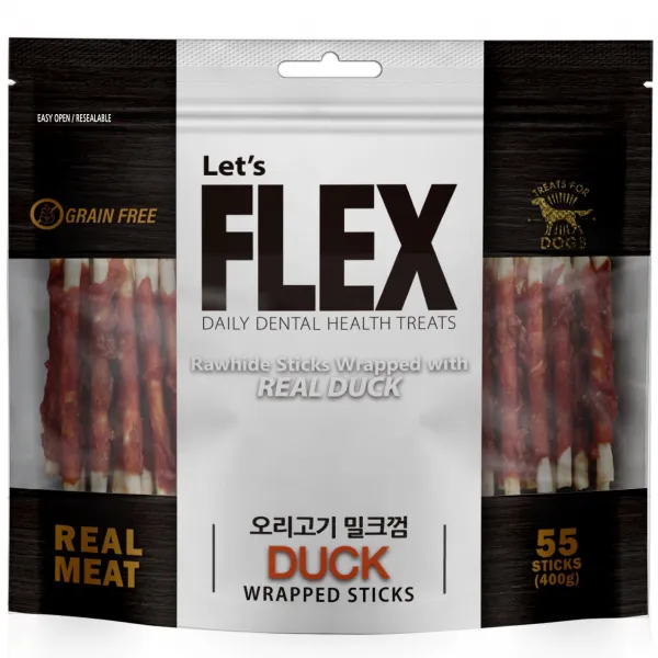 플렉스 반려견간식 밀크껌 400g, 오리고기맛, 1개