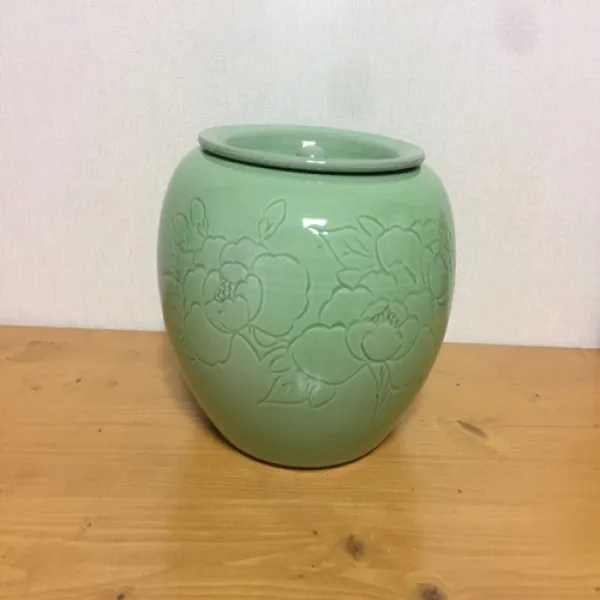 천안봉명항아리 청자요강 녹색요강 도자기요강 그린색상, 1개