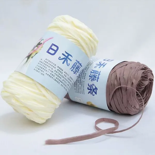 해외직구 .신상품 일화등꼬치선재 핸드메이드 diy 여름라피아실 라탄실 여름 가방뜨기 코바늘 티코스터 뜨개질 알로하실-31593, 24.24-27하청메시지