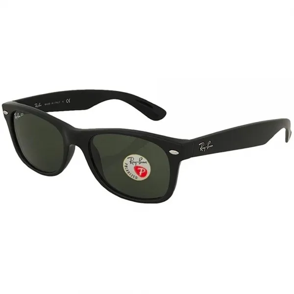 Ray-Ban 레이 밴 RB2132 뉴 웨이 페어 선글라스 남여 100 % 정통 매트 블랙 프레임은 고체 렌즈 (55)를 편
