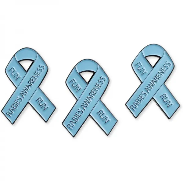WIZARDPINS 광견병 인식 재미 실행 리본 사무실 에나멜 옷깃 핀 – 3 핀