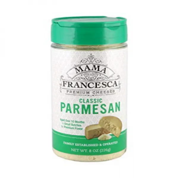 Mama Francesca Premium Classic Parmesan Cheese 8 Ounce (Pack of 2) Mama Francesca 프리미엄 클래식 파르 메산 치즈, 1