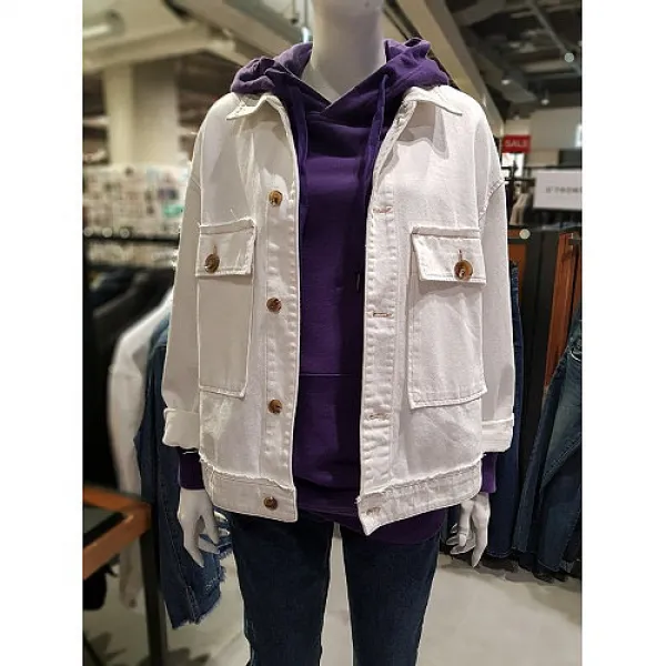 겟유즈드 Ak수원점 겟유즈드 여화이트 데님자켓 Akns Dua503m