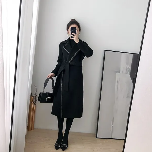 여성 롱코트 소향풍 코트 2019 신상품 유행성 양면 캐시미어 가