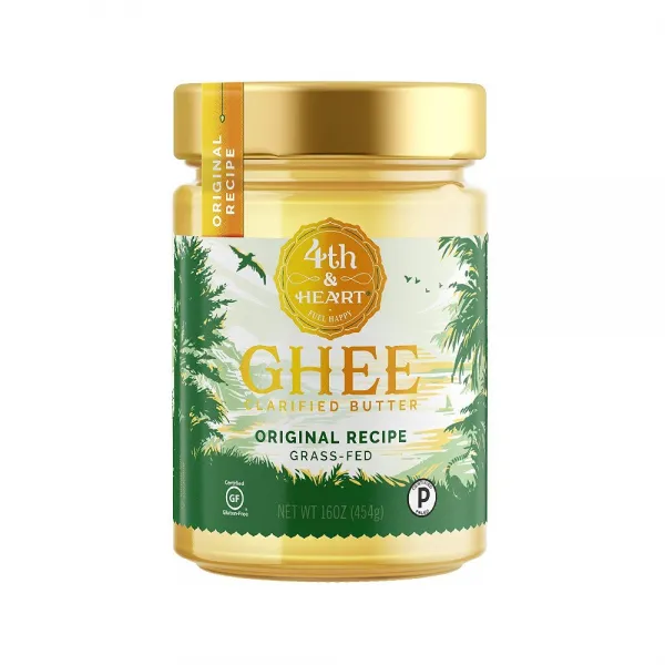 4th And Heart 포스앤하트 Grass Fed Ghee Butter 자연목초버터 기버터 오리지널 레시피 16oz 453g 1개 1ml