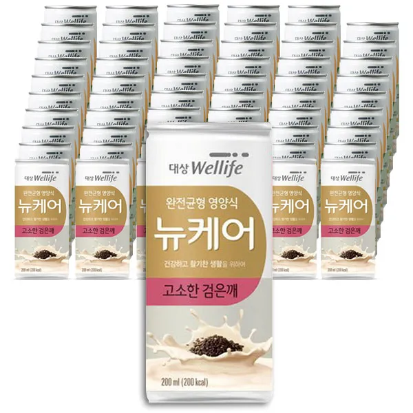 대상웰라이프 뉴케어 고소한 검은깨맛 완전균형 영양식, 60캔, 200ml