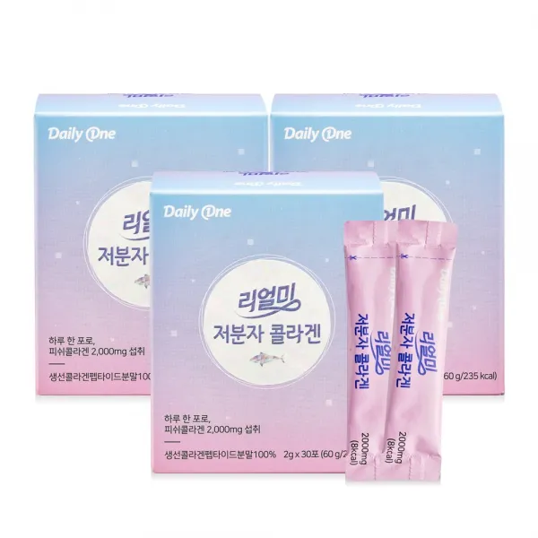 데일리원 저분자 콜라겐, 3통