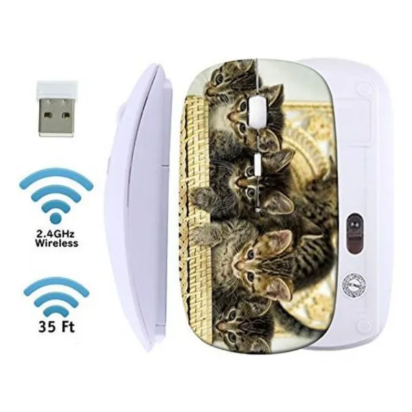 [꿈꾸는직구]W4D241D MSD 무선 마우스 2.4G USB 수신기가 장착 된 검은 색 기본 마우스 여행 노트북 PC 노트북 컴퓨터 용 1000 DPI로 소음이없고 조용함 MacBook 이미지 ID 19278827 바구니에 많은 새끼 고양이, 본상품선택, MYADAVa2SA _ 봄에 찾아보기 _ 172