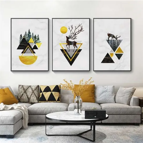 제라늄몰! 아트포스터 모언 심플 거실 인테리림 추상무늬 소파 기함 뮤럴 노르딕 레스토랑 침실 그림을 걸다 현 시트린 독립