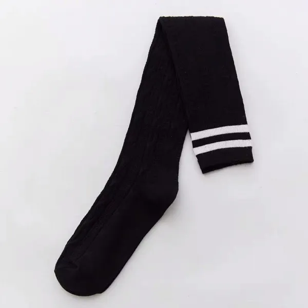 블랙 높은 대자로 무릎을 펴다 장양말 압력 다리 압박 여성 학원 종아리 반절 롱 및 니삭스양말
