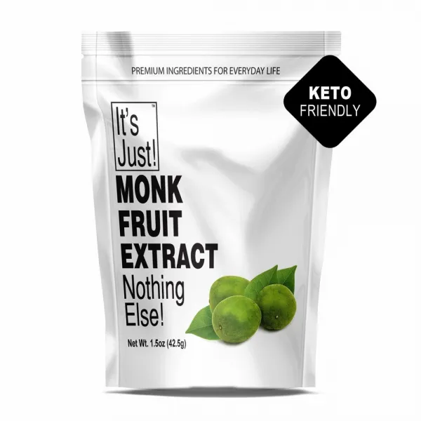 It's Just! 잇츠 저스트 나한과 몽크 프룻 익스트랙트 42.5g Monk Fruit Extract Powder 1.5oz, 1팩