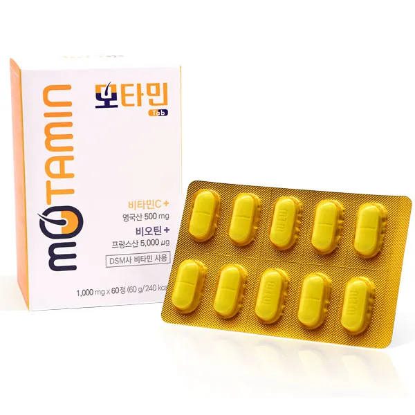 로제트바이오 모타민정 비오틴 영양제 비타민C 유산균 복합영양제 60정