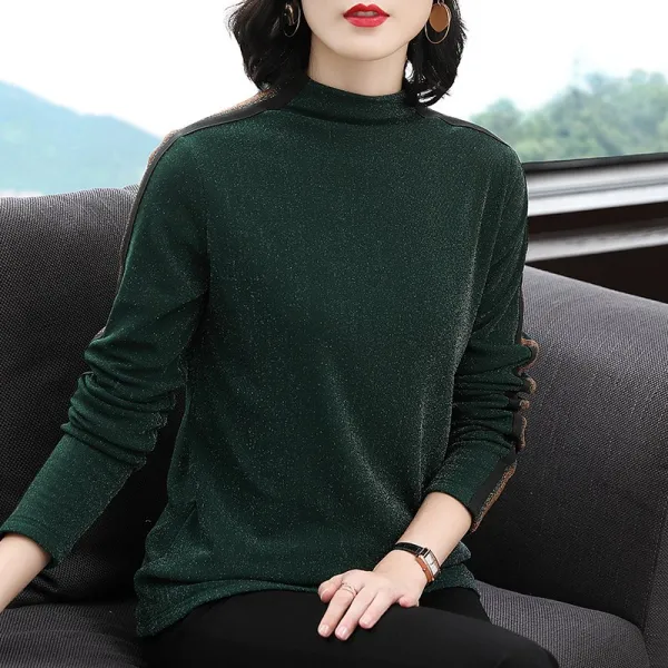 내왕여 이너 긴팔 기모 두툼 봄가을 라지 중년 엄마 서양티 중령 티셔츠