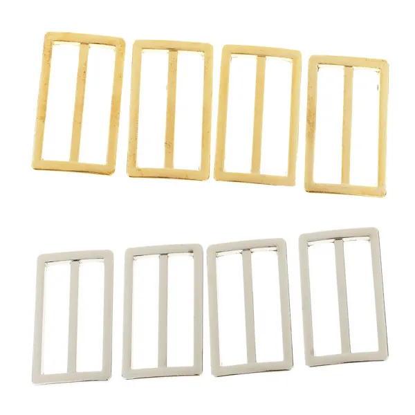 FWT트라이 - 글라이드 조정 가능한 버클 스트랩 슬라이드 3 바 조정자 8pcs 골드 실버