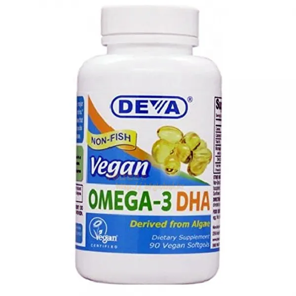 Deva Vegan Vitamins DHA (Algae) 200mg Softgels 90-Count 90-Day Supply 녹조류 원료 알개 비건 소프트겔스 90개 90일분, 1팩, 오메가3