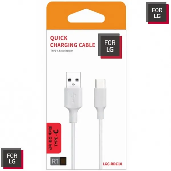 (FOR LG USB TO C타입 고속케이블 1M (LGC-RDC10 (화이트 고속케이블/화이트/타입