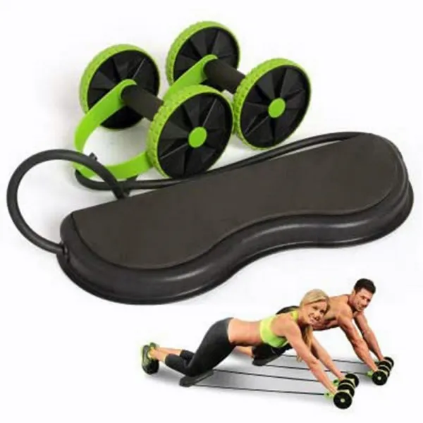 ABEILLO 실내 이륜 다용도 복근 바퀴, 녹색