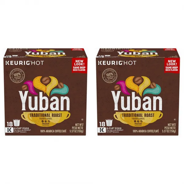 Yuban Traditional Medium Roast Keurig K Cup Coffee 유반 트레디셔널 미디움 로스트 큐리그 캡슐 커피 18개입 5.57oz(158g) 2팩, 1개