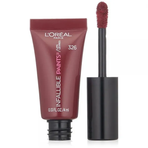 L'Oreal Paris 화장품 불알 립 페인트 술트리 상그리아 Cosmetics Infallible Lip Paints Sultry Sangria 0.130 Fluid Ounce, 단일상품, 단일상품