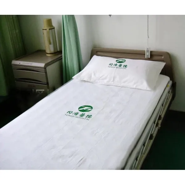 베개커버 병원용 침대커버 이불커버 쓰리피스 커뮤니티 약국 양로원 두꺼운 블루화이트줄무늬 환자침대 3 피스 병원 침대 시트 퀼트 베갯잇 3 피스 파란색과 흰색 스트립 침대, 순수한 흰색 순수한 면화 암호화