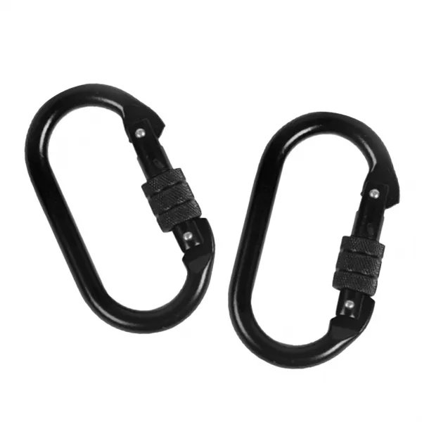STK2pcs 나사 잠글 carabiners 암벽 등반 o 모양 버클 25kn 내림차순
