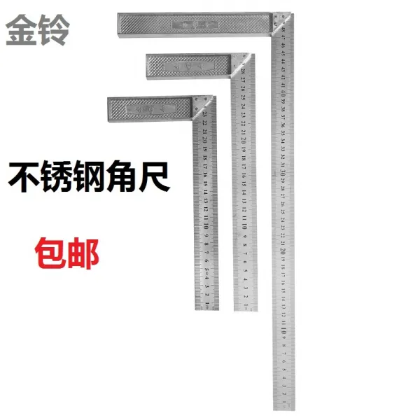 제도용자 각도자 직각자 90도 삼각자 베인자리 곱자 목공 고정밀도 스테인레스 빅사이즈 공업용, T03-500mm