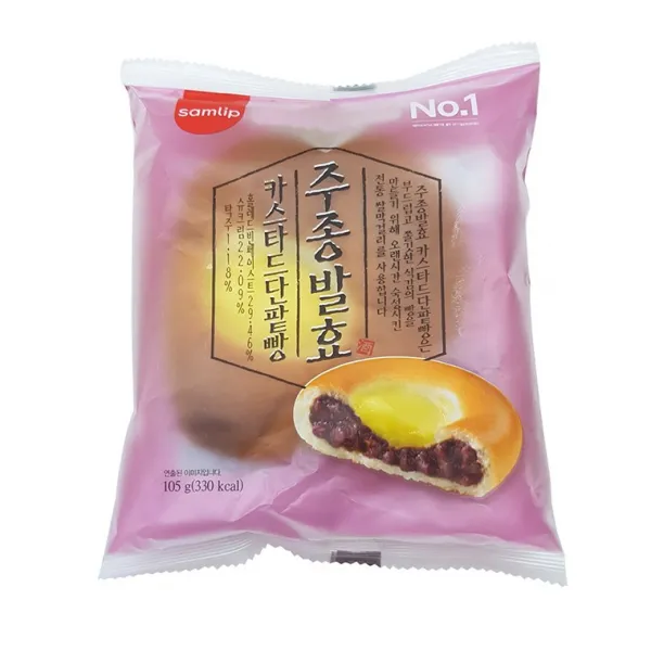 써니s 간식 삼립 7535 카스타드단팥빵 105g 주종발효, 단품, 단품