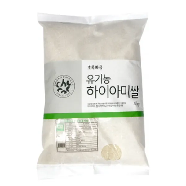 초록마을 유기농 하이아미쌀 (4kg), 1개