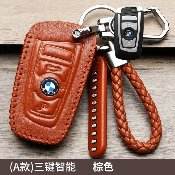 플라워윙 키케이스 키갑 스마트 가죽 키홀더 적용 12 타입 3계 GT1계7노쇠함 5계X3, BMW A타입 갈색