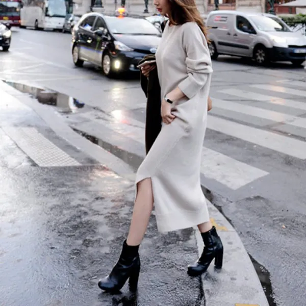 이레 니트 긴팔 원피스dr