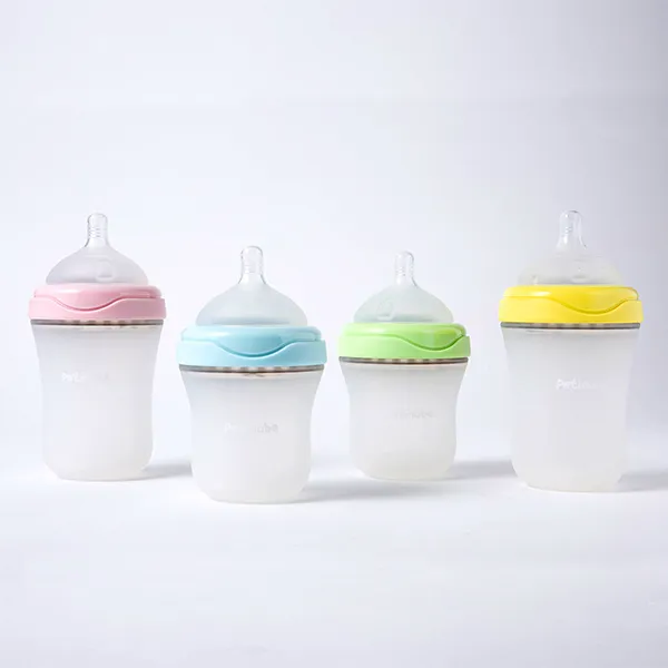 쁘띠누베 실리콘 젖병 180ml, 그린