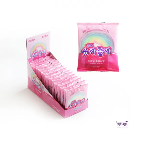 (1곽)빅 슈가롤리 솜사탕 15개입 썰어먹는 롤솜사탕, 옵션없음, 옵션없음