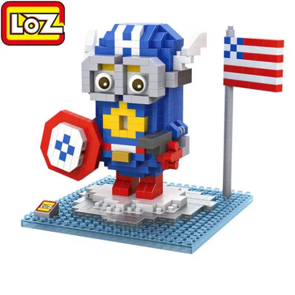 해외직구 LOZ 미니 나노 블록의 명망 있는 Me Avenger 캡틴 아메리카 아이언맨 토르 슈퍼맨 헐크 액션 그림 브릭 키, 9537 no box