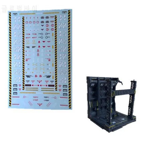 격납고 창고 기지에 대한 2pcs 건담 데칼 물 붙여 적절한 디스플레이 스탠