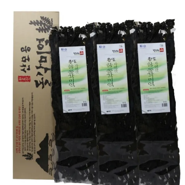 남도맛해 완도 자연산 명품 돌각미역 산모미역 400g이상 3가닥 3봉 400g