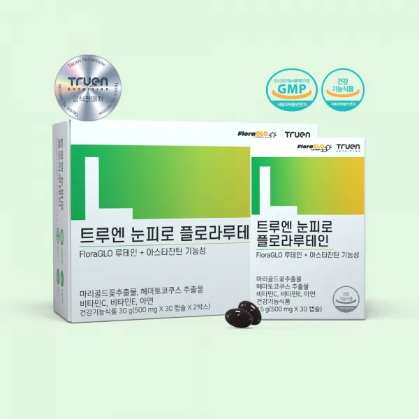 트루엔 눈피로 플로라루테인 500mg x 60캡슐, 1박스