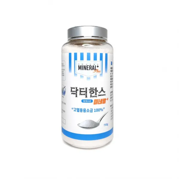(용융소금 750g) 염도랑 미네랄플러스 쓴맛빼고 감칠맛 더한 하얀 참생 태움 용융 소금 비오유키소 닥터한스, 750g, 1개